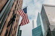 low angle photo of flag of U.S.A