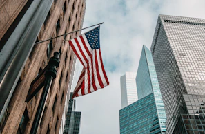 low angle photo of flag of U.S.A