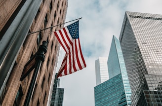 low angle photo of flag of U.S.A