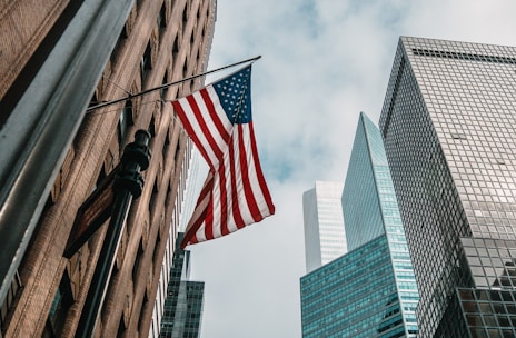 low angle photo of flag of U.S.A