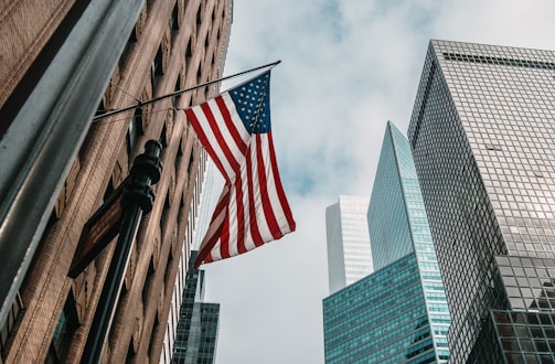 low angle photo of flag of U.S.A