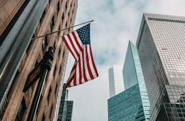 low angle photo of flag of U.S.A