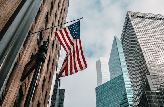 low angle photo of flag of U.S.A