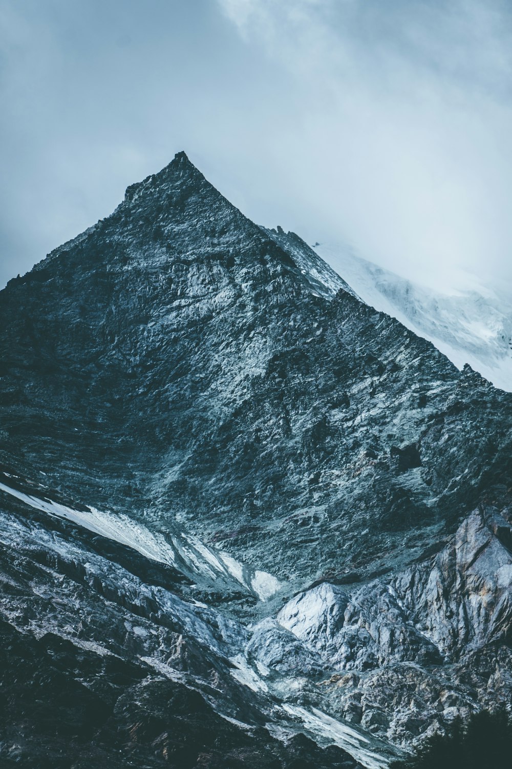 snow covered mountain photography