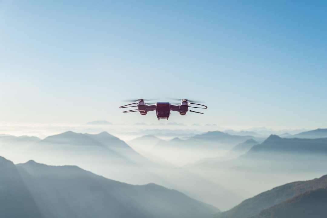 Drone flying in the sky