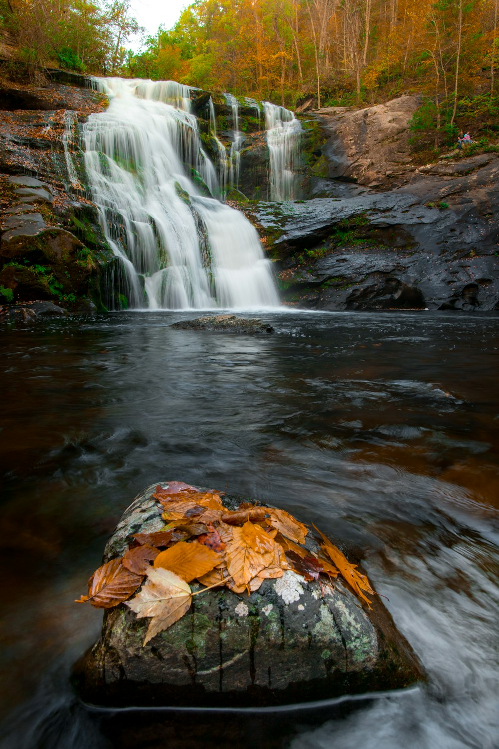 timelapse photography of waterfalls