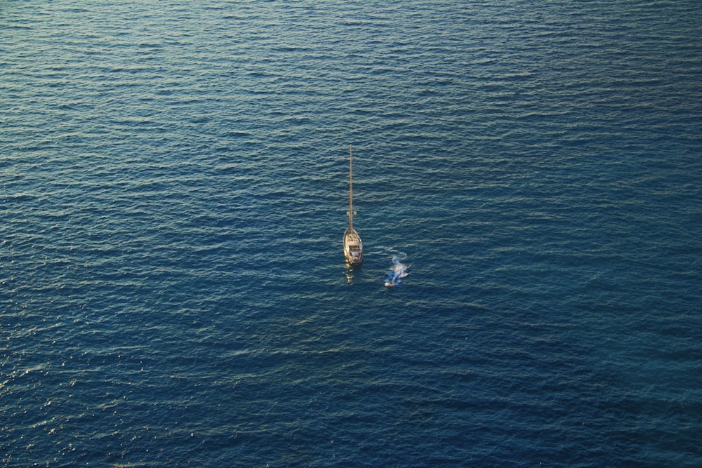 white boat in the sea during daytime