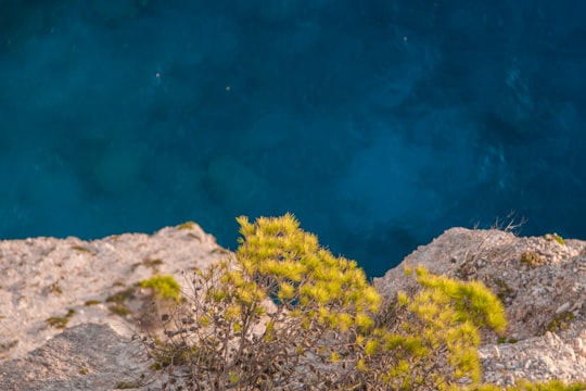 top view of cliff in Zakynthos Greece