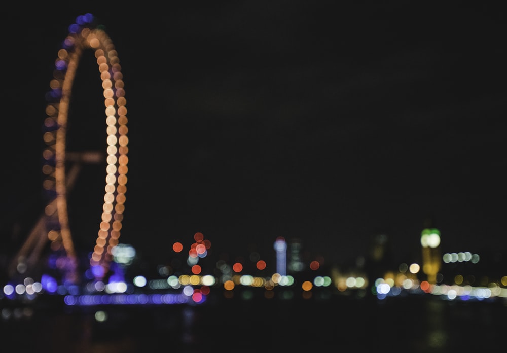 photography of ferris wheel