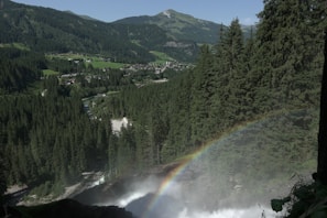 Scenic view of Basab village surrounded by lush forest and river in Kutai Timur