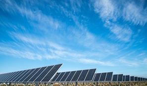 solar panel under blue sky