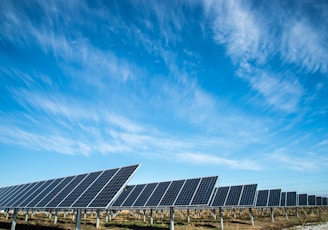 solar panel under blue sky