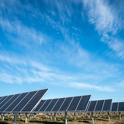 solar panel under blue sky