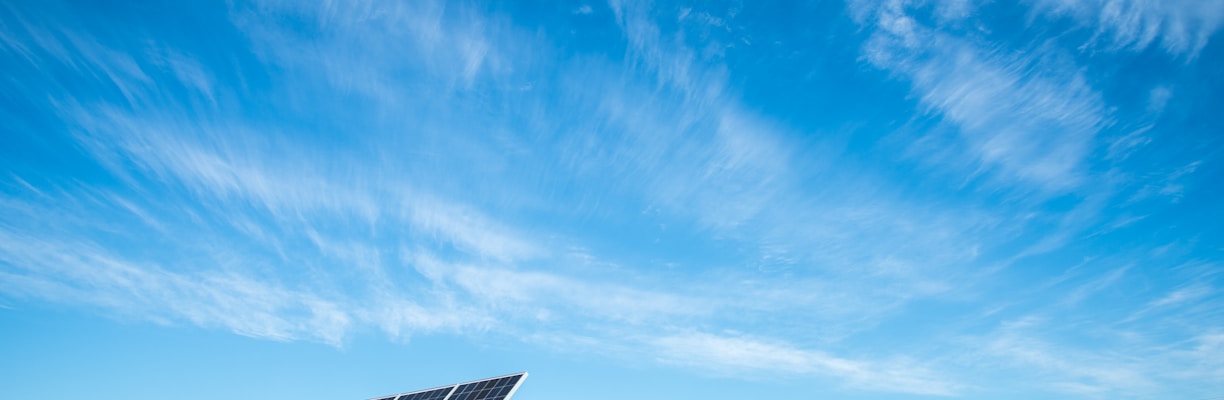 solar panel under blue sky