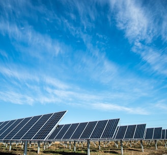 solar panel under blue sky