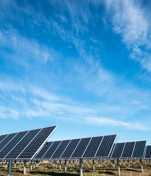 solar panel under blue sky