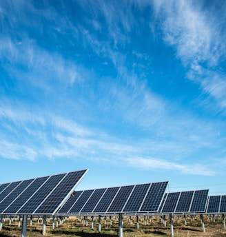 solar panel under blue sky