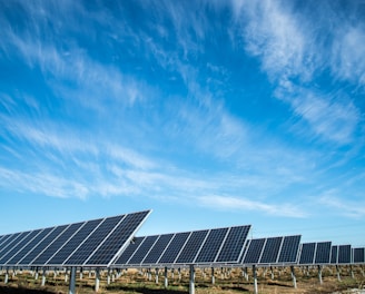 solar panel under blue sky