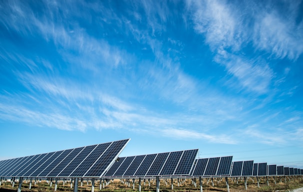 solar panel under blue sky