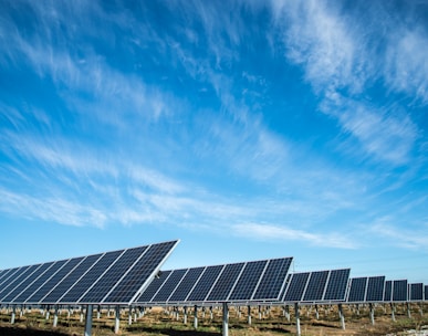 solar panel under blue sky