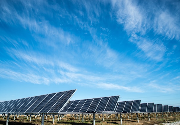 solar panel under blue sky