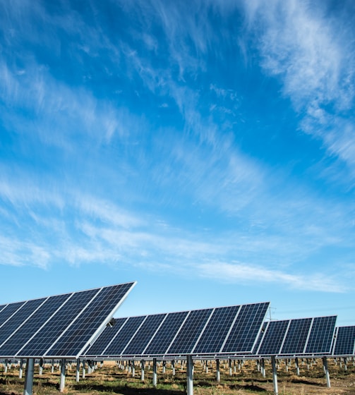 solar panel under blue sky