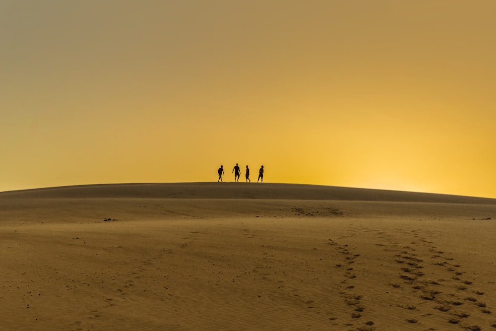 Fotografia della silhouette di quattro persone