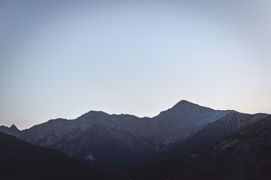 silhouette of mountain in Kalavrita Greece