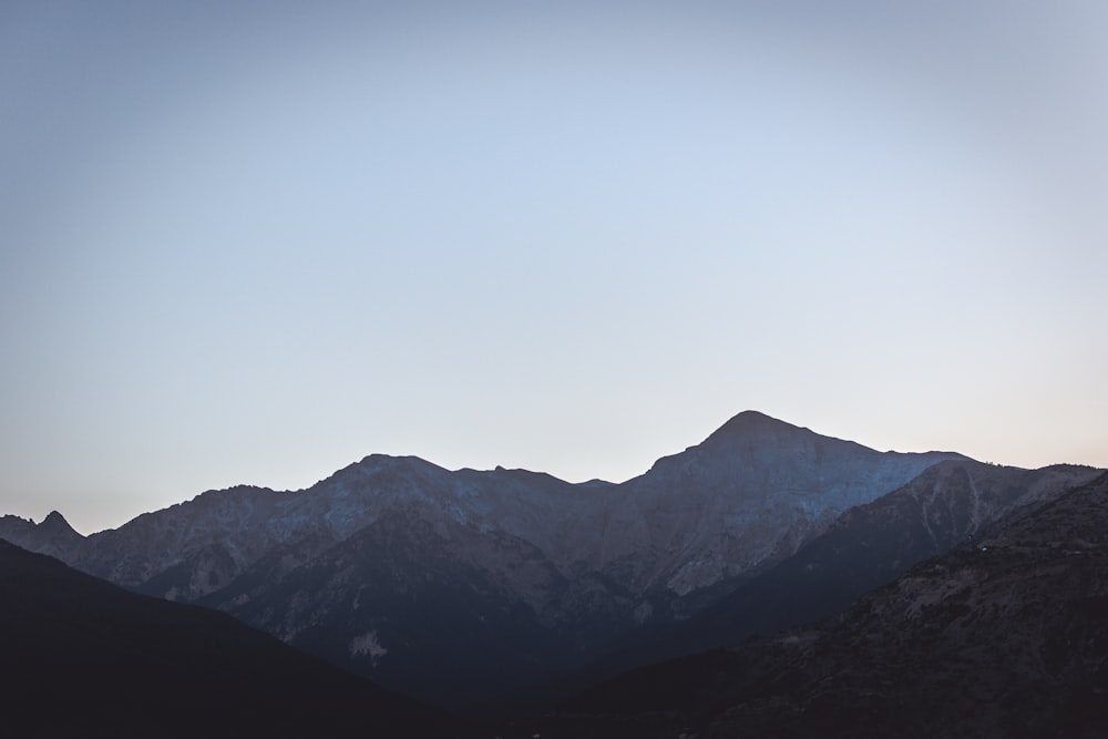 silhouette of mountain