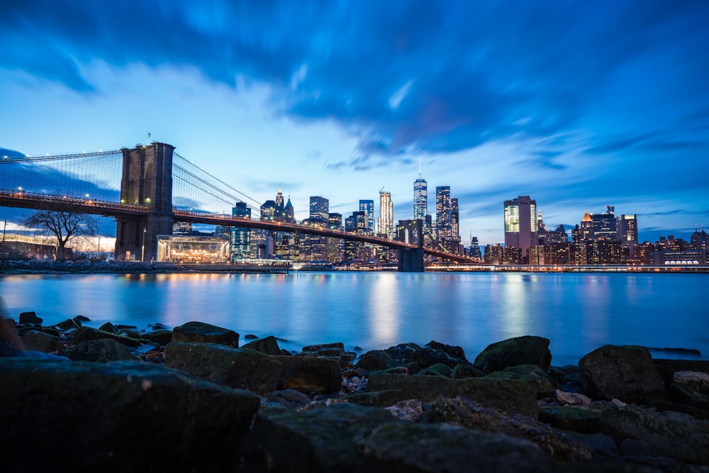 photography of full-suspension bridge during daytime