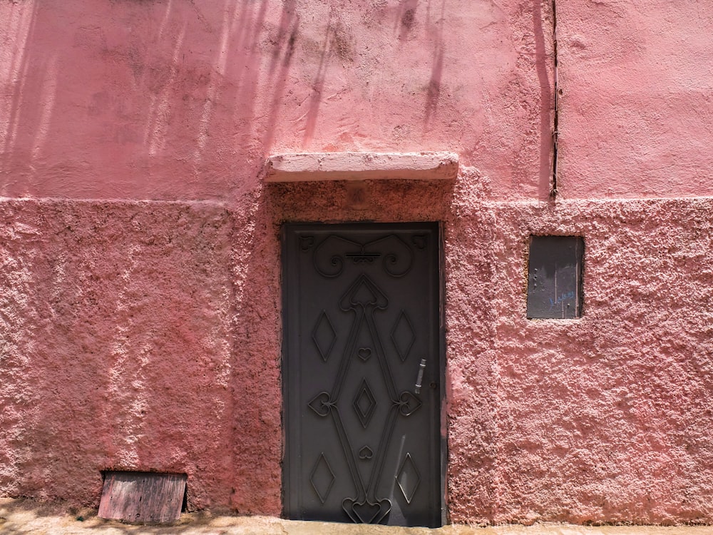 gray metal door frame