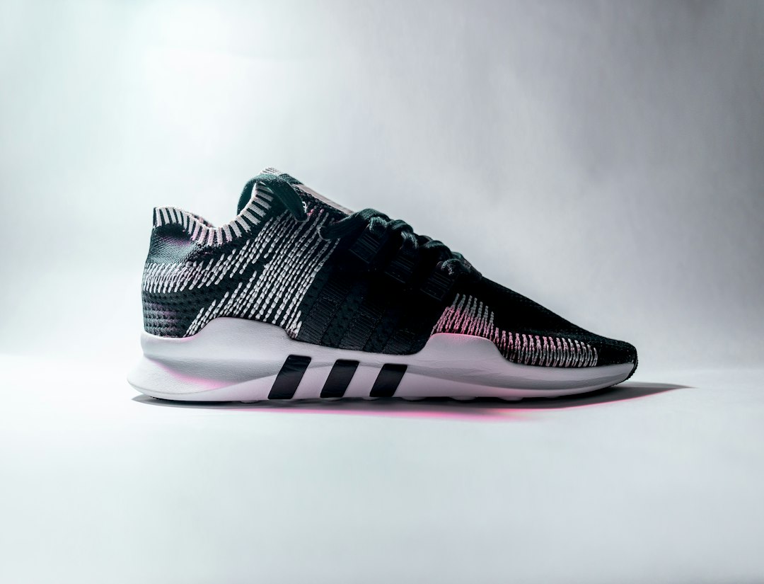 stack of athletic shoes