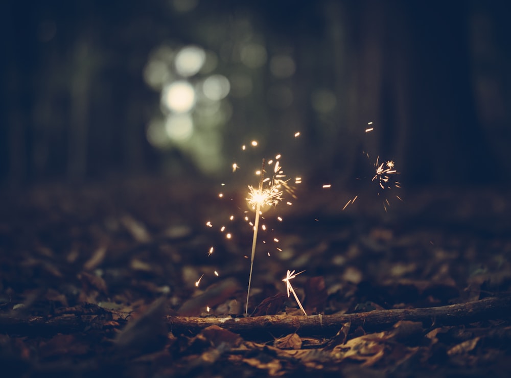 selective focus photography of sparklers