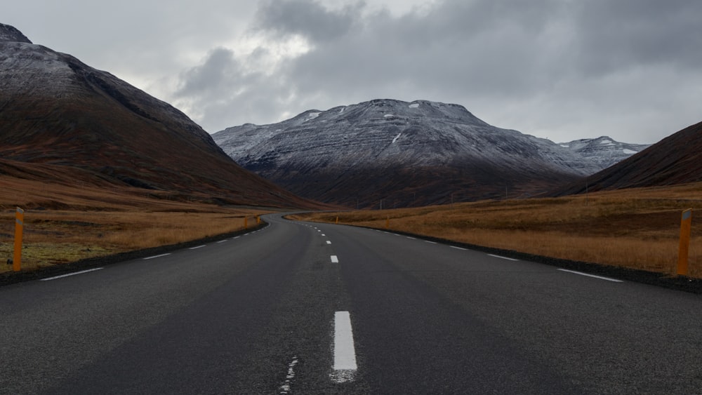 black asphalt road