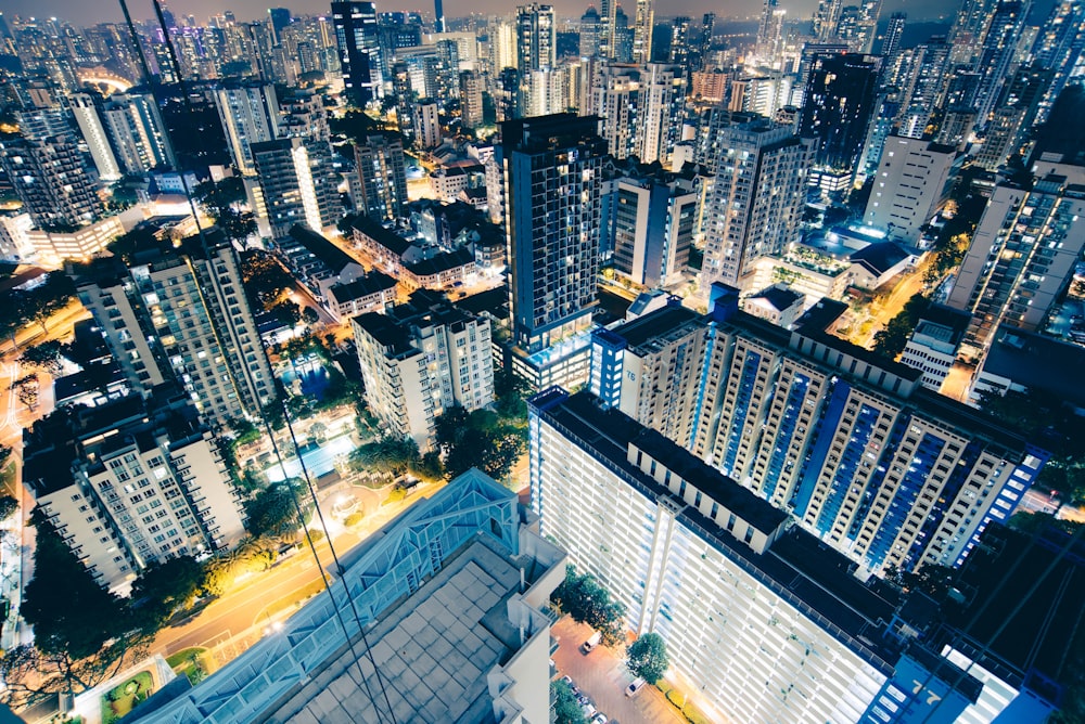 aerial photograph of cityscape