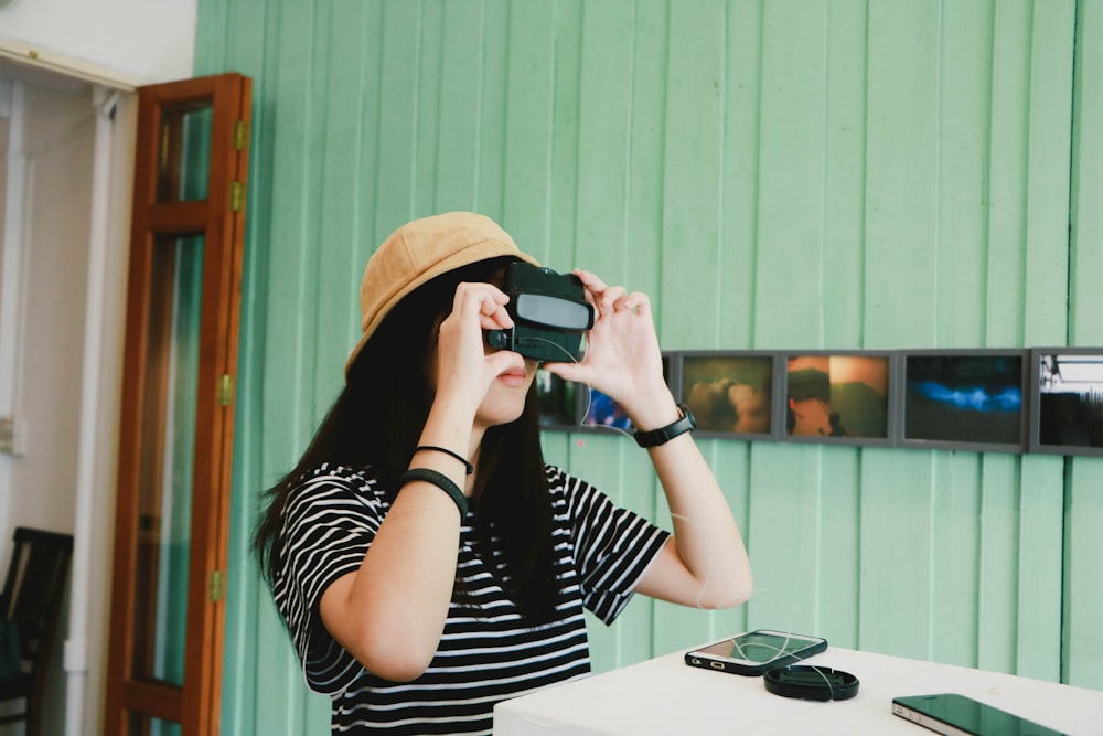 woman taking a picture