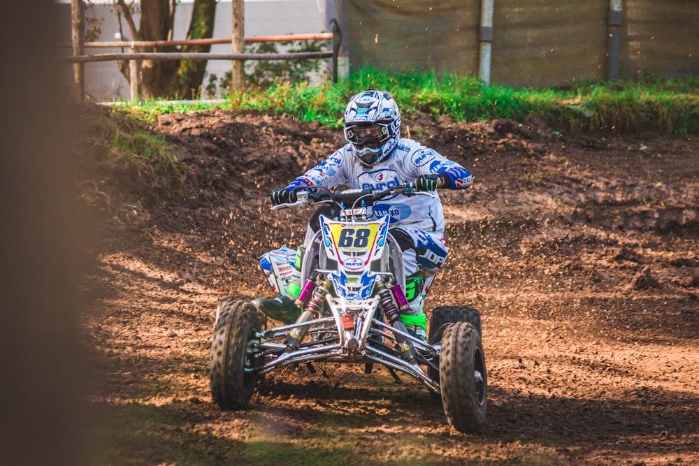 man riding ATV