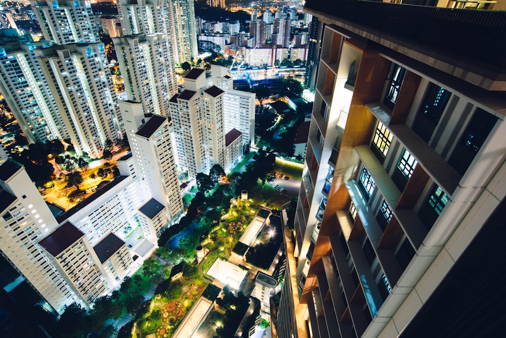 aerial shot of buildings