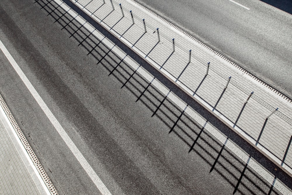 aerial view photography of gray concrete road