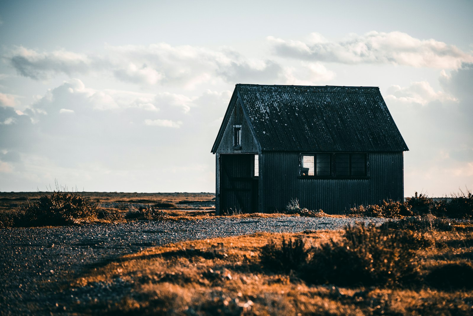 Nikon D810 + Sigma 70-200mm F2.8 EX DG OS HSM sample photo. White hut on deserted photography