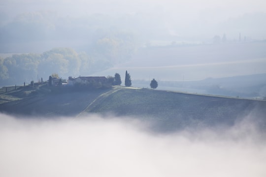 foggy mountain during daytime in Montescudaio Italy