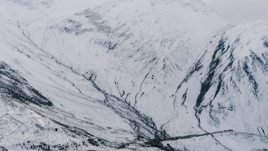 white and black surface in Furka Pass Switzerland