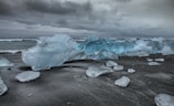 ice bergs on shore