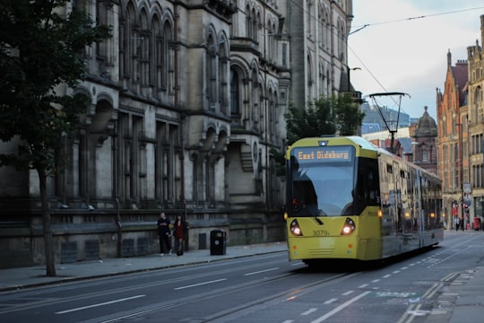 yellow and white tram in Manchester United Kingdom