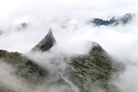 mountain covered by fogs in Ergaki Russia