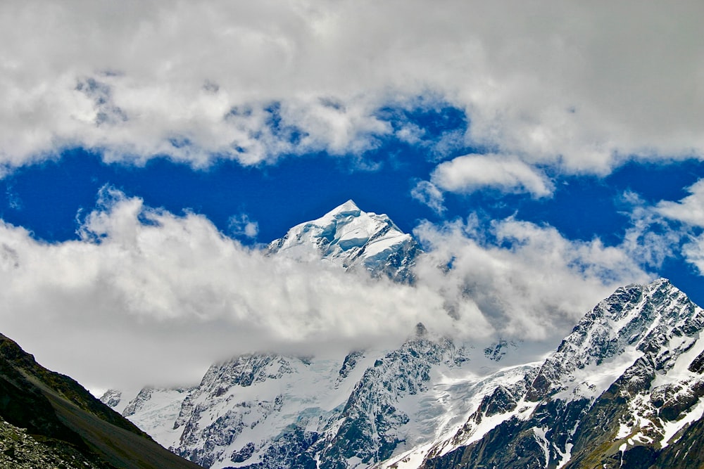 mountains covered with snow