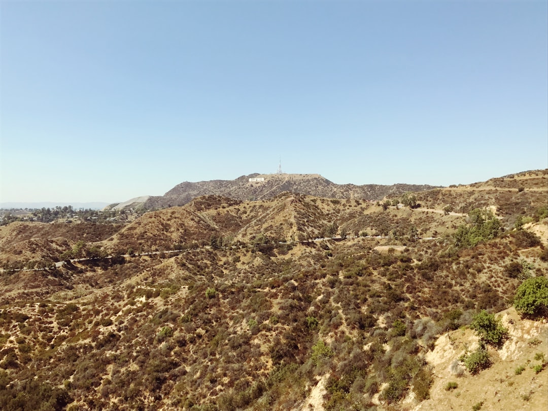 brown plains, Hollywood Sign