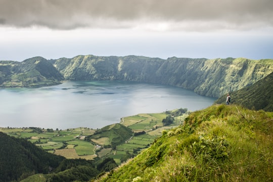 landscape photo of mountain near body of water in São Miguel Island Portugal