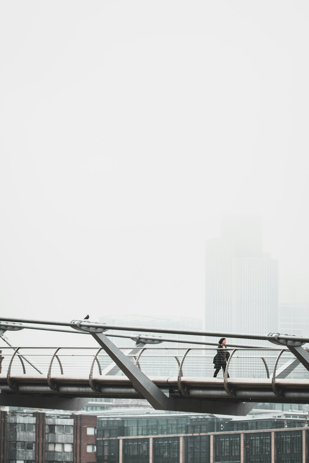 woman walking on the pass