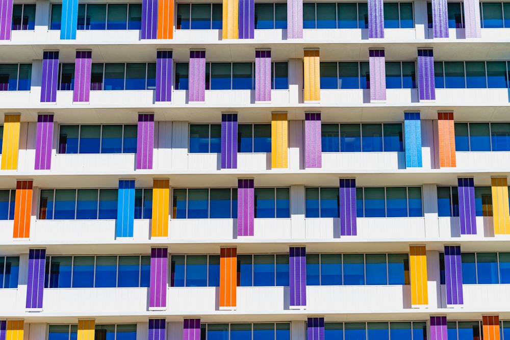 white and multicolored building